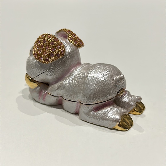 Pig Vintage Jeweled Trinket Box - Picture 4 of 9